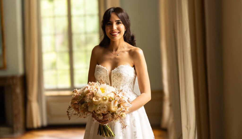 Bride before the ceremony. Bride photoshoot at Schloss Hünigen.