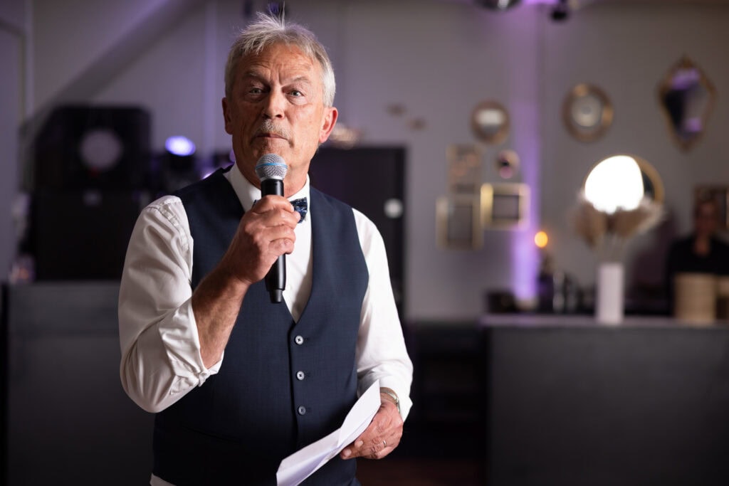 Wedding at Moschti Stäfa, Zürich. Speech father