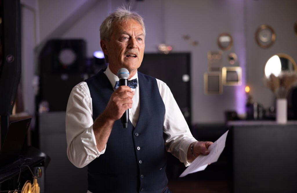 Wedding at Moschti Stäfa, Zürich. Speech father