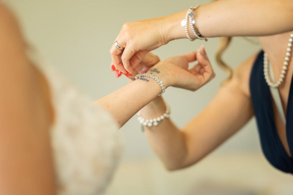 Wedding at Grand Hotel Dolder, Zürich. Getting ready with bride and her jewellery
