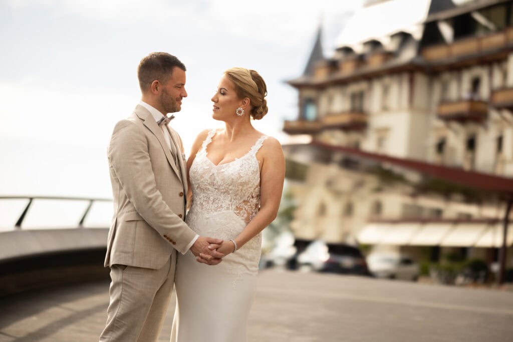 Wedding at Grand Hotel Dolder, Zürich. Couple session with the hotel background