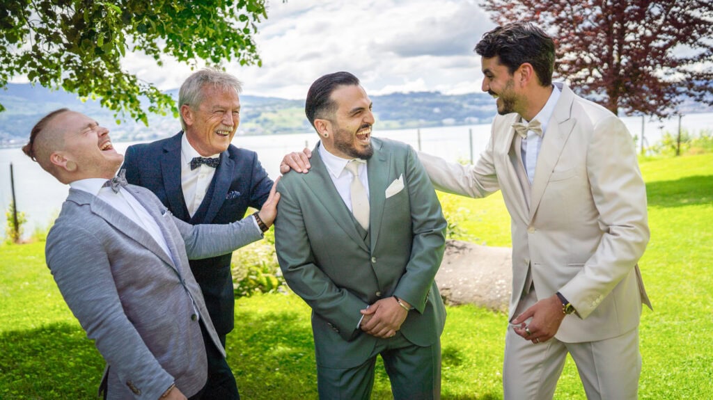 Wedding at Moschti Stäfa, Zürich. Getting ready groom