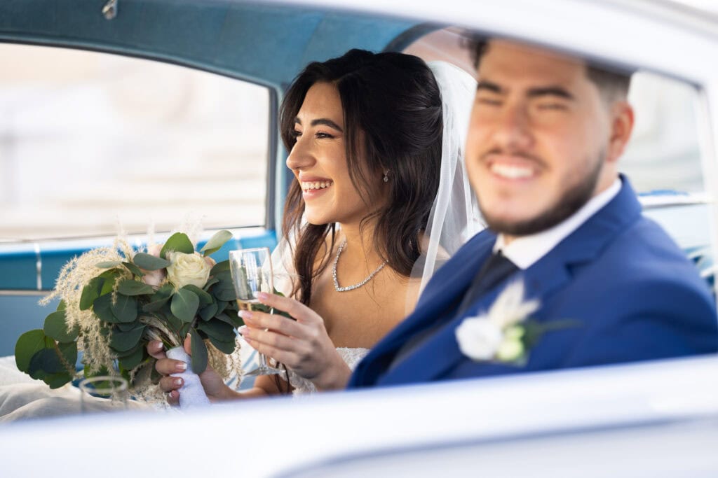 Villa Wenkenhof, Basel. Ceremony in Arlesheim church. Oldtimer with bride and groom