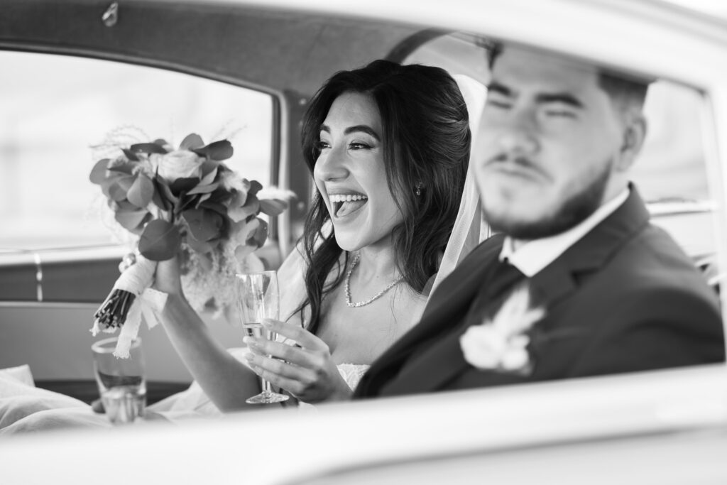 Villa Wenkenhof, Basel. Ceremony in Arlesheim church. Oldtimer with bride and groom