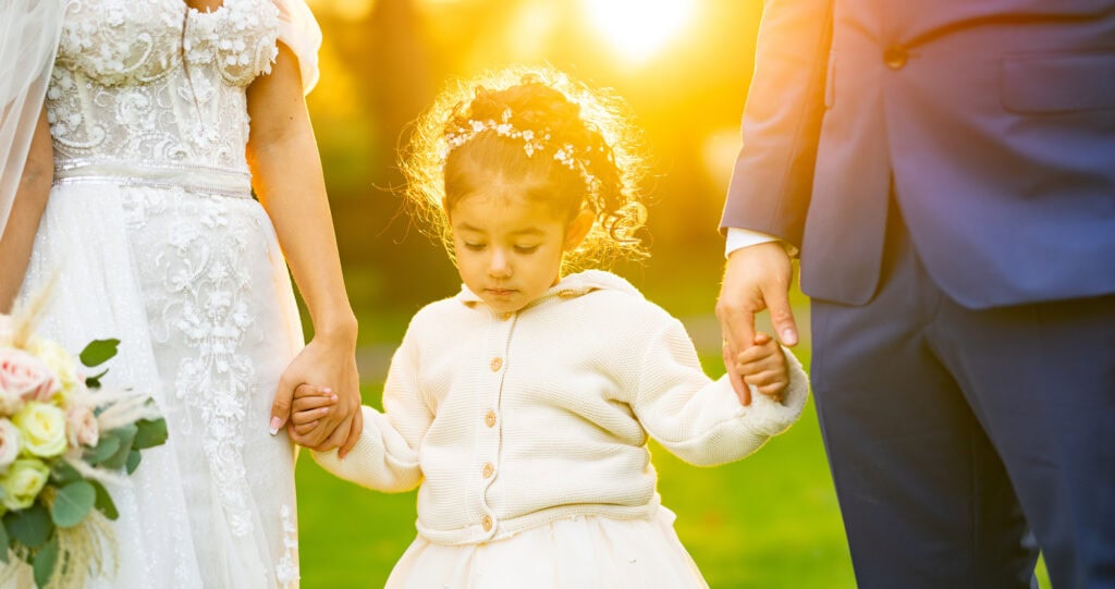 Villa Wenkenhof, Basel. Couple session with bride and groom, and her daughter