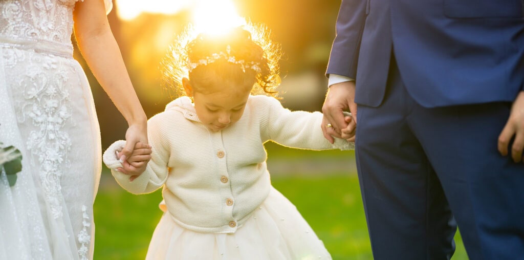 Villa Wenkenhof, Basel. Couple session with bride and groom, and her daughter