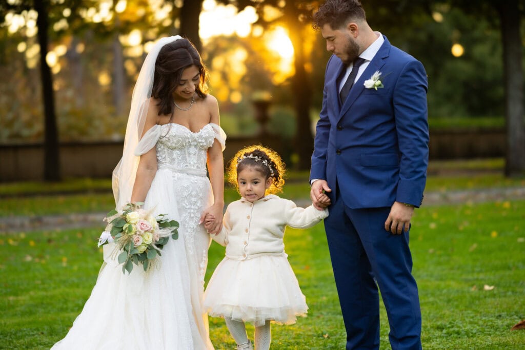 Villa Wenkenhof, Basel. Couple session with bride and groom, and her daughter