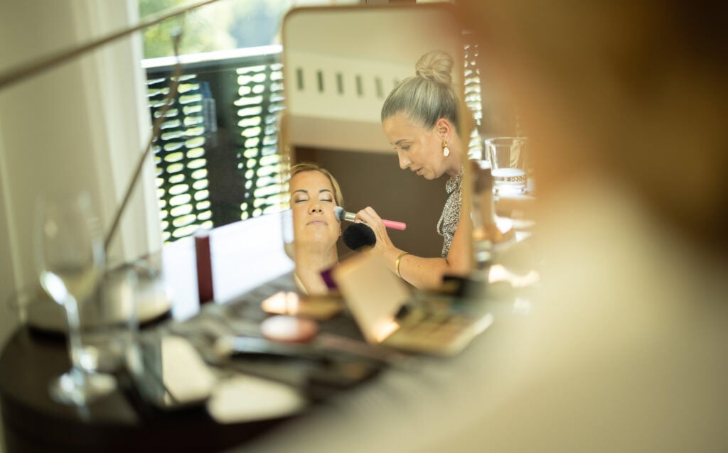 Wedding at Grand Hotel Dolder, Zürich. Getting ready with bride