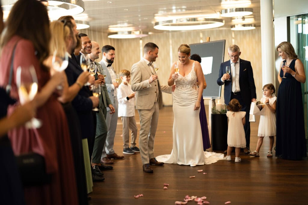 Wedding at Grand Hotel Dolder, Zürich. Reception. Spalier