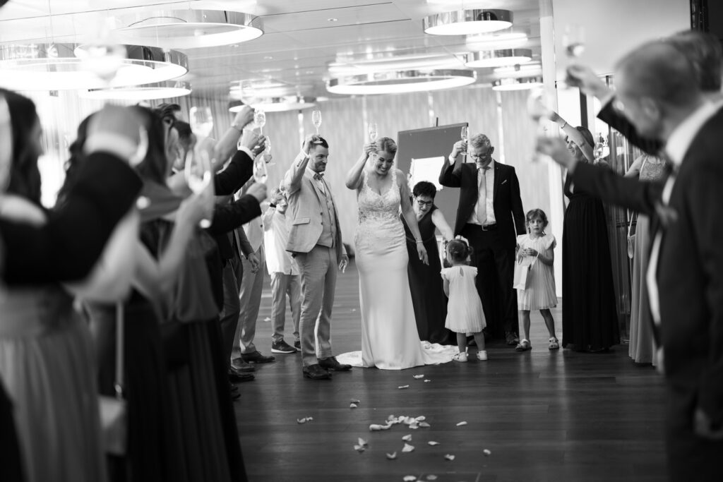 Wedding at Grand Hotel Dolder, Zürich. Reception. Spalier