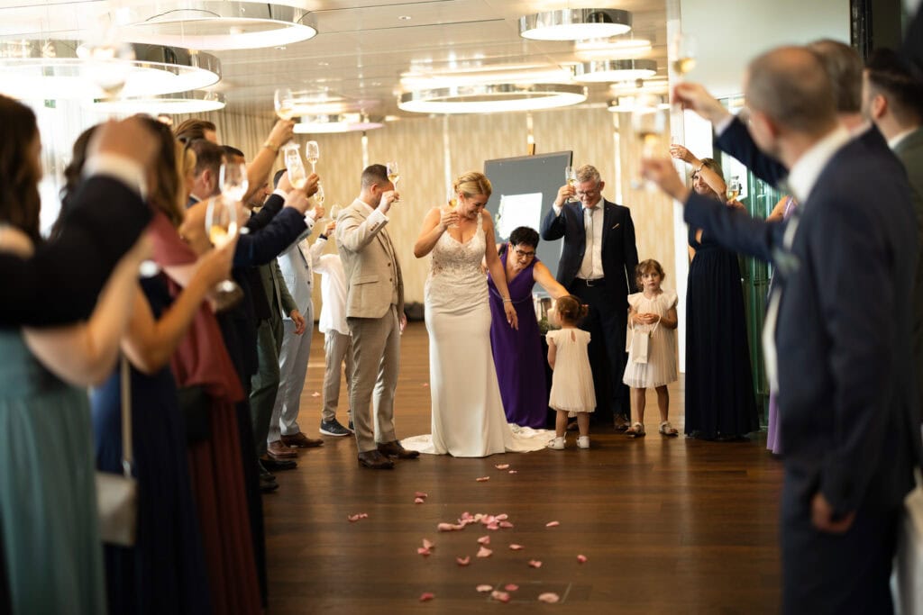 Wedding at Grand Hotel Dolder, Zürich. Reception. Spalier